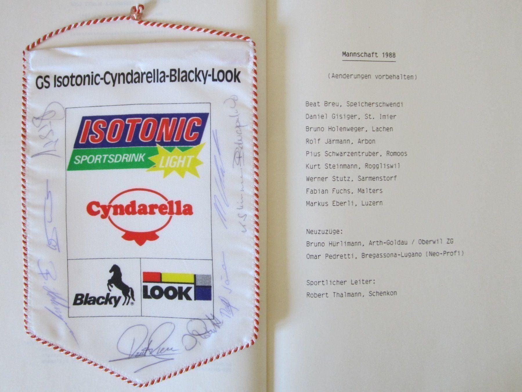Autografi: 1987 Isotonic Cyndarella Veloteam+Wimpel – Nuovo (secondo la descrizione) da Grüningen venduto da ald_8cjy 6