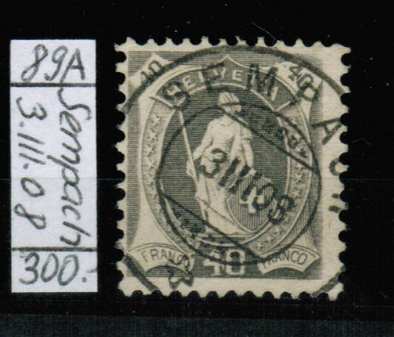 Alle Briefmarken: St.Helvetia Nr.89A - SEMPACH – Gebraucht aus Bern von peri02