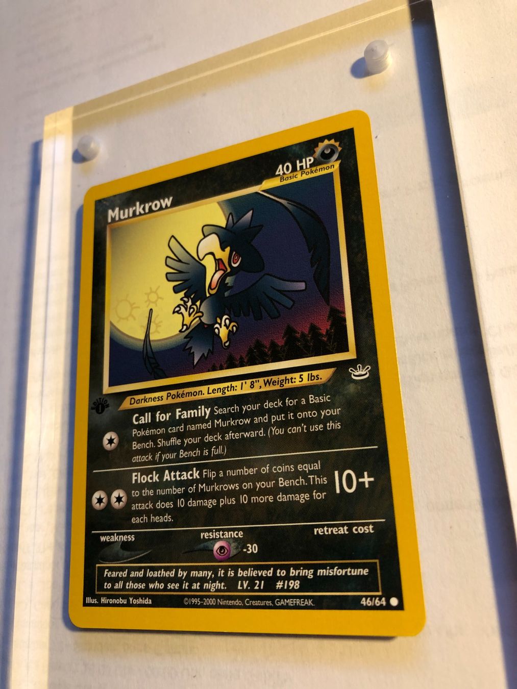 Sammelbilder & Trading cards: Murkrow 1st Neo Revelation - MINT - ab 1.- – Gebraucht aus Giubiasco von dan_pr8b 2