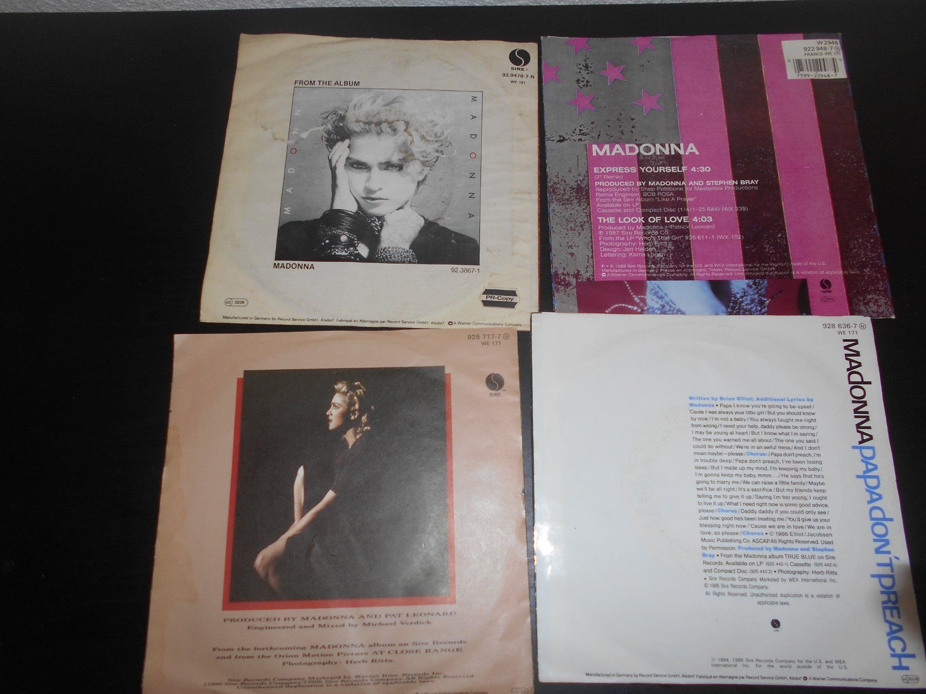 Dischi in vinile: 4 X Madonna Singles – Usato da Aarberg venduto da witchhunter01 1