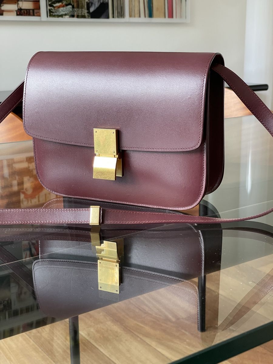 Celine Taschen für Damen: Celine Box Bag medium, Burgundy Color – Gebraucht aus Cologny von Jul_ez