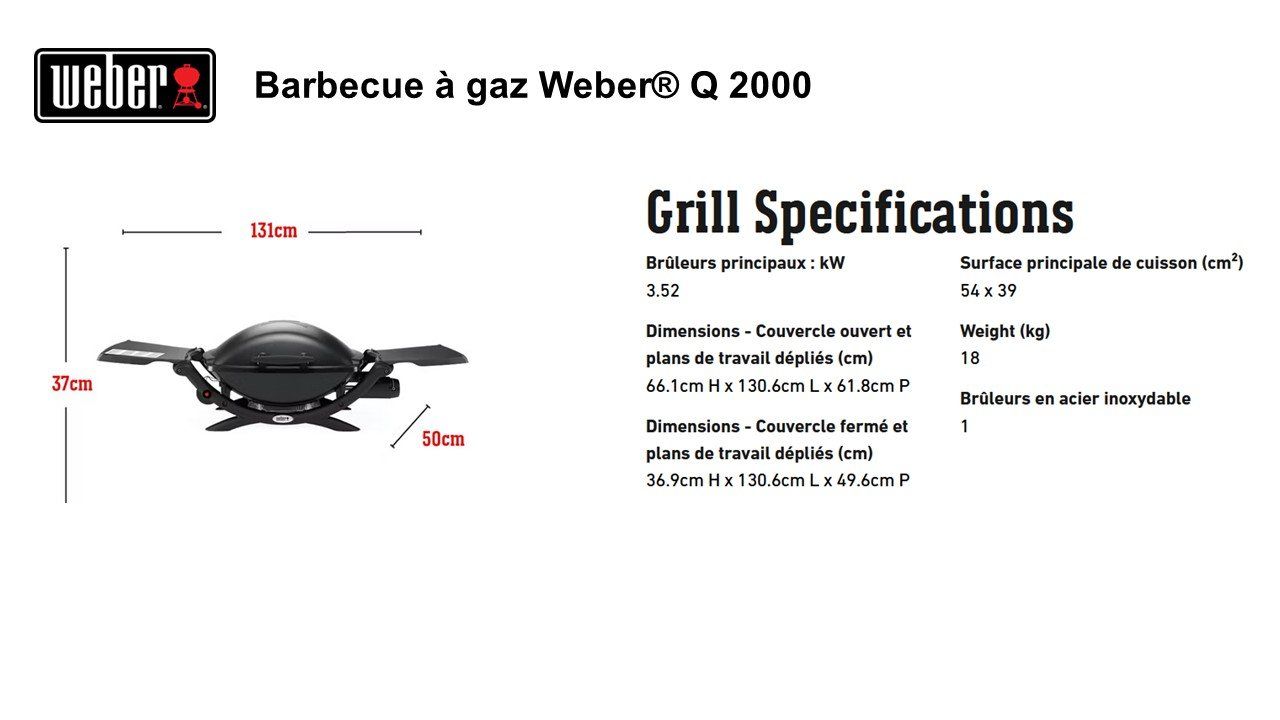 Weber Griglie: WEBER BBQ Q 2000 a Gaz – Usato da St-Légier-Chiésaz venduto da EvaVDRiviera 3