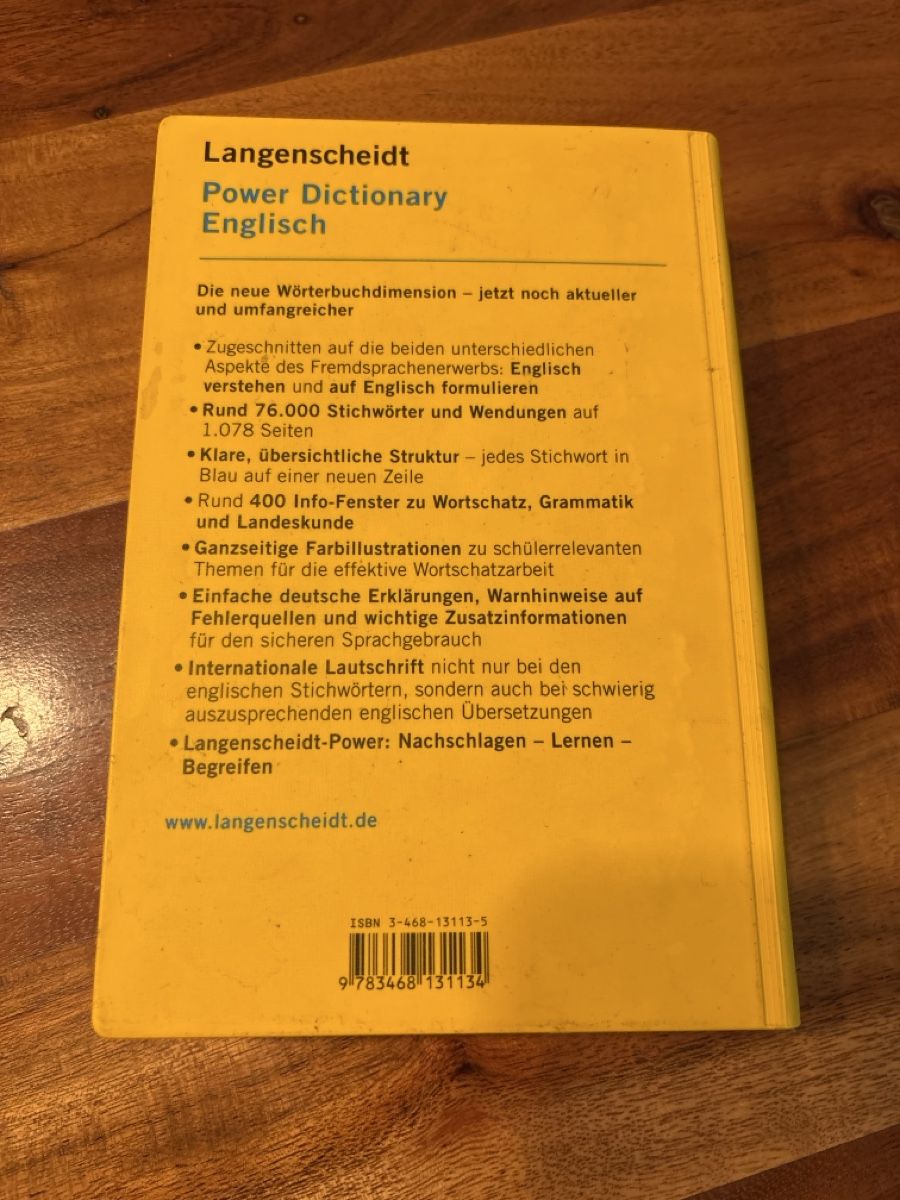 Libri: Langenscheidt Power Dictionary Englisch – Usato da Oberweningen venduto da Zabrina 2
