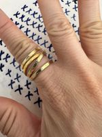 Gold colored multi wrap ring