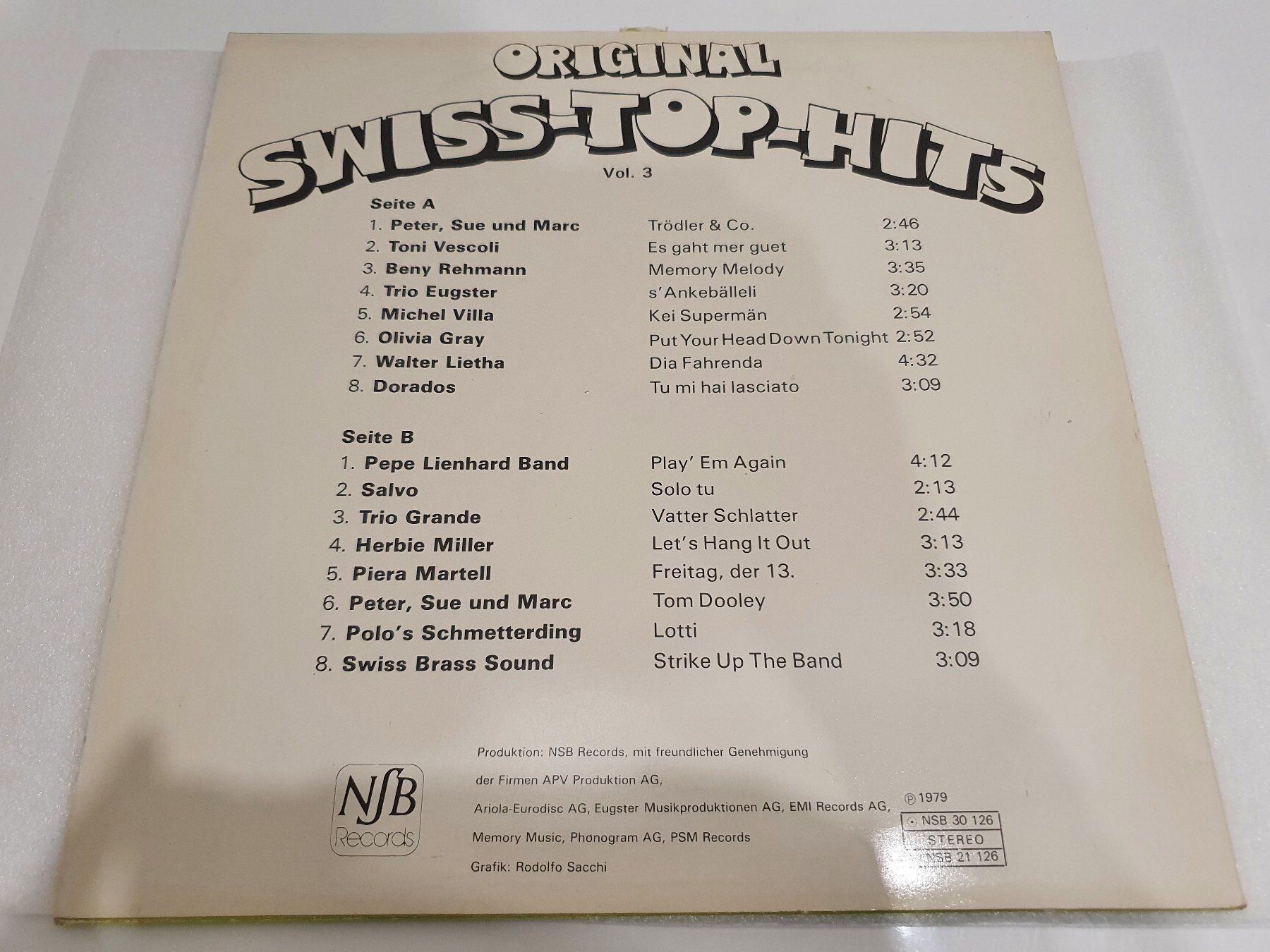Dischi in vinile: Original Swiss-Top-Hits Vol. 3 – Usato da Uster venduto da Vinyl-Leidenschaft 1