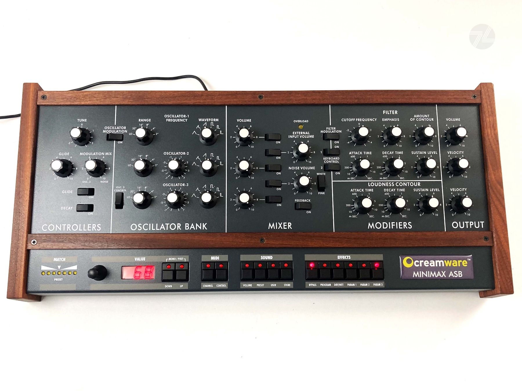 Instruments de musique: Creamware Minimax ASB Synthesizer Polyphon USB/Midi 3x OSC – Défectueux à Wetzikon ZH par cyan74
