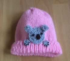 Babymütze Koalabär Handarbeit /  Mütze Merinowolle Geschenk