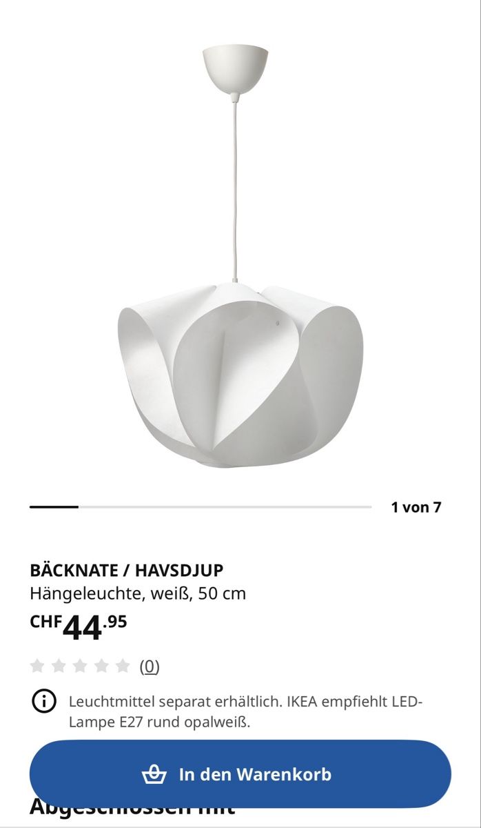 Ikea Lampadari & plafoniere: Pendelleuchte Bäcknate/Havsdjup Ikea – Nuovo (secondo la descrizione) da Laufen venduto da Jamii3 2