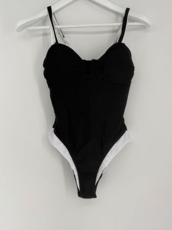 Badeanzug/ Badekleid Schwarz-Weiss Gr. S Neuwertig