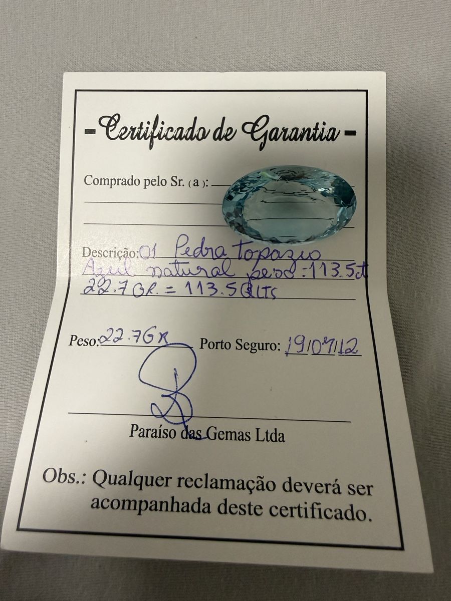 Edelsteine: Topas Natural 113,5ct – Neu (gemäss Beschreibung) aus Oberhof von RealStone 9