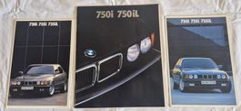 Original BMW Prospekte 7er E32 730i 735i 750i