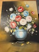 Blumen-Wandbild, Frühlingsdeko, Gut erhalten, Vintage 🌸🌼