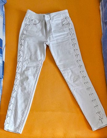 pantalon blanc  Myarys® avec lacets, M