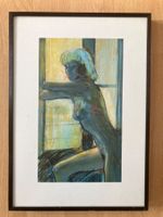 Kleines Akt Gemälde einer Frau Gouache Technik
