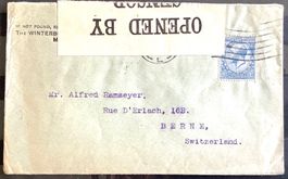 1918 - Grossbritannien Zensurbrief nach Bern