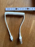 Ladekabel Spiral Weiss Lightning auf USB guter Zustand