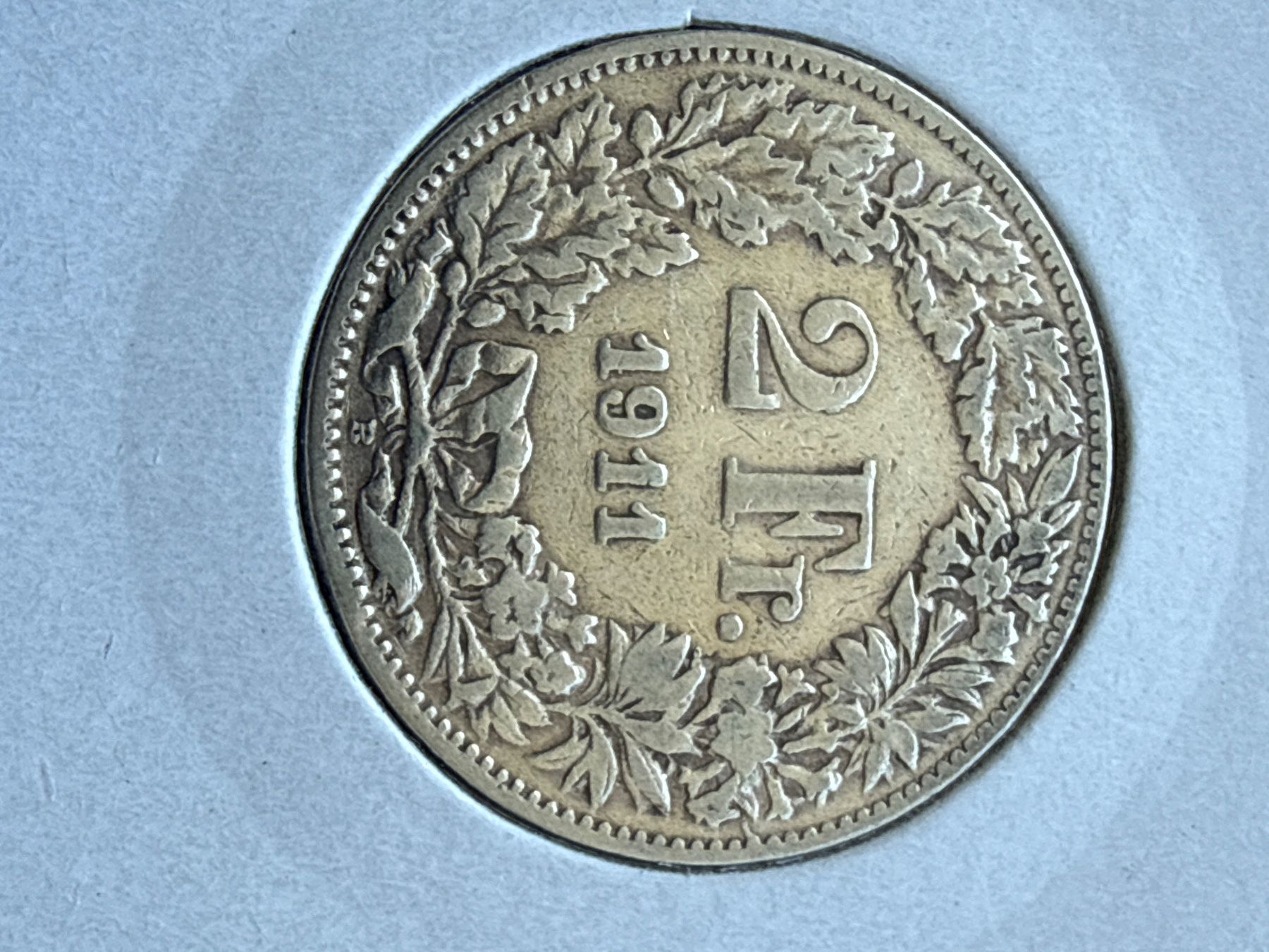 Tutti le monete: Swiss 2 francs 1911 Silver Coin – Usato da Pully venduto da ta571 1