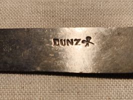 antikes Messer Dunz Kleeblatt Kohlenstoffstahl geschmiedet