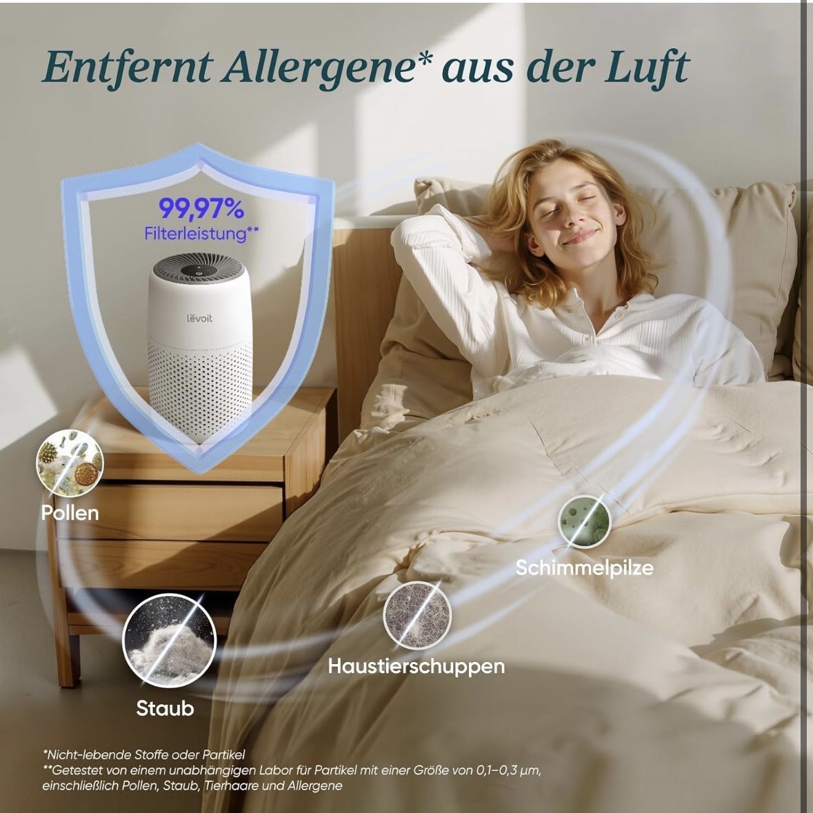 Luftreiniger: Levoit Luftreiniger Core Mini weiss HEPA Filter neuwertig – Gebraucht aus GOLDACH von seller01 3