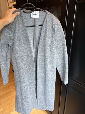 Damen Strickmantel Justfab grau lang guter Zustand