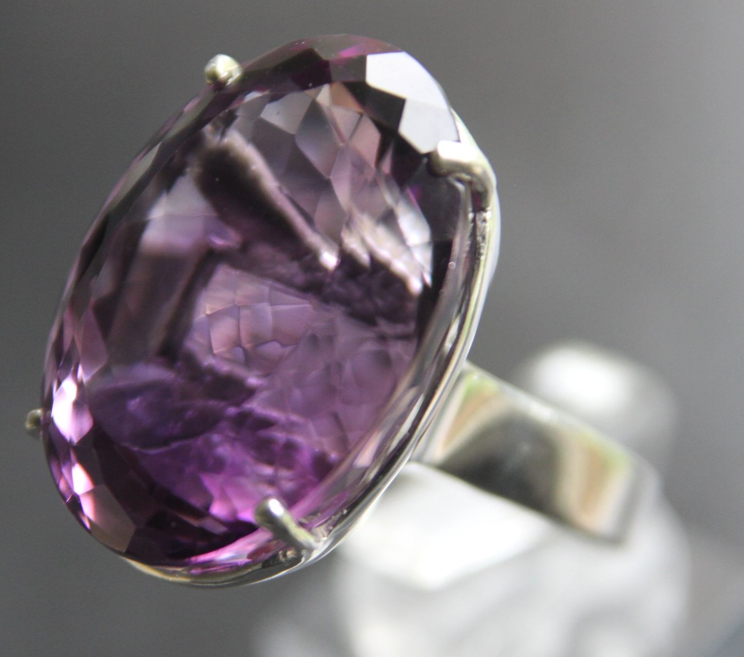 Anelli: NEU: Amethyst Ring Schmuck Grösse 57 Designerstück – Nuovo (secondo la descrizione) da Matten b. Interl venduto da EdelsteineInterlaken 4