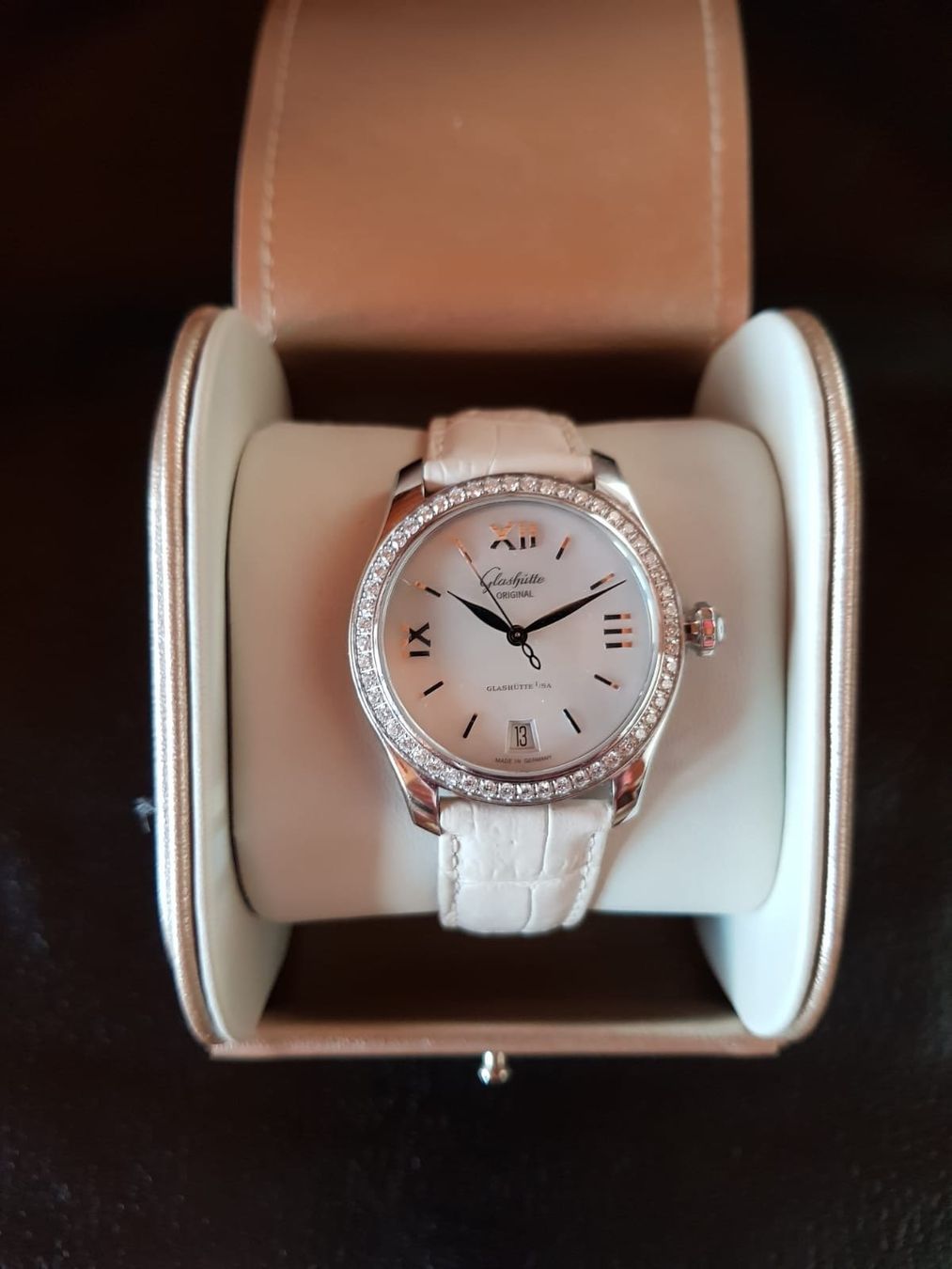 Glashütte Orologi: Glashütte Uhr Serenada mit Brillanten – Nuovo (secondo la descrizione) da Kaltbrunn venduto da silka03 1