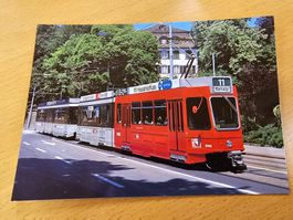 Postkarte VBZ Tram Be 4/6 2028 + 2305 mit SBB Werbung