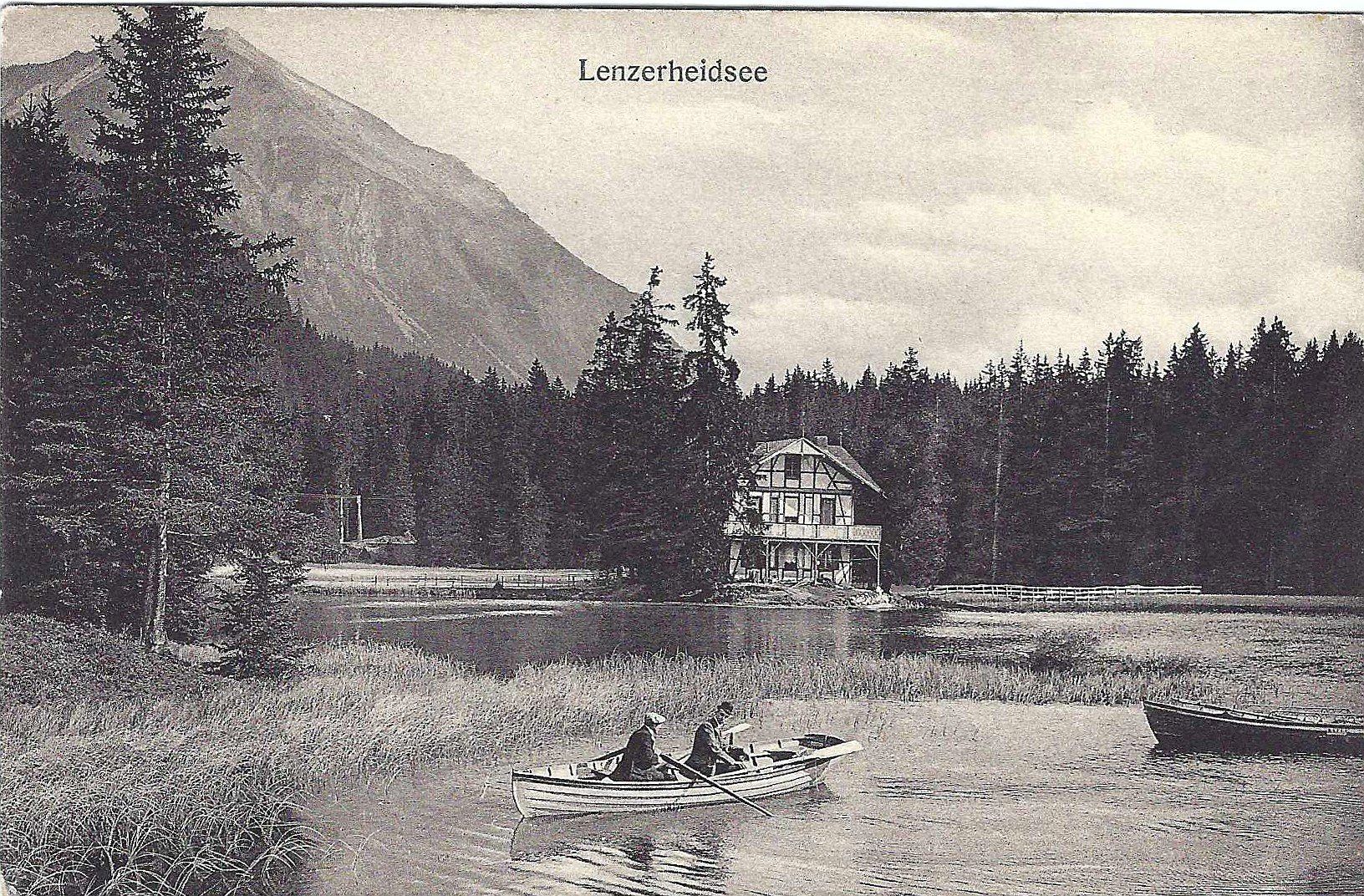 Cartoline postali: Lenzerheidsee, ungelaufene alte AK – Usato da Buchs AG venduto da Baerfisch