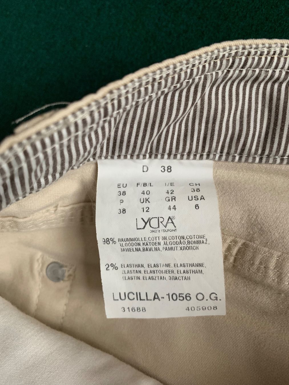Pantaloni: ZAFFIRI Hose  Modell "LUCILLA"  Größe: 38 DE – Usato da Interlaken venduto da Bona55 8