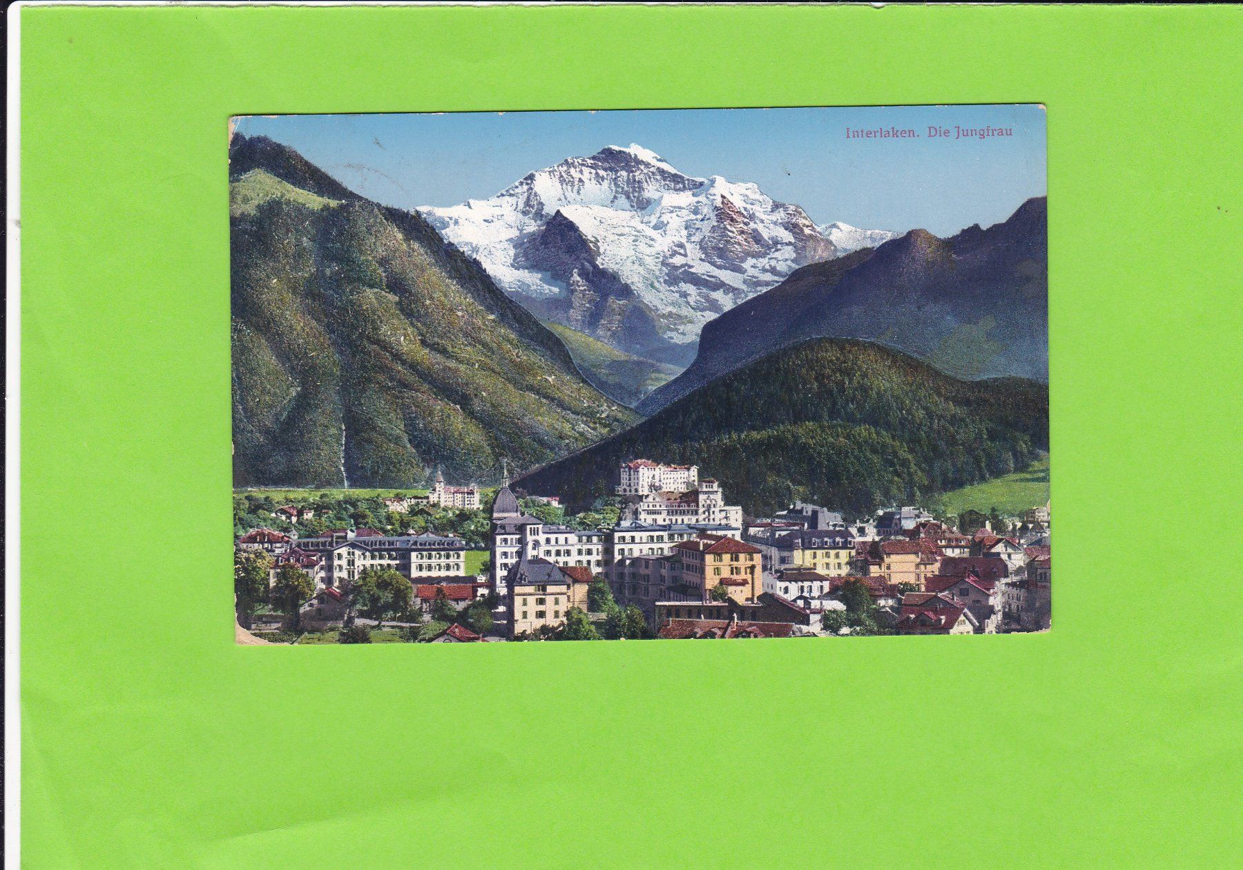 Cartoline postali: Interlaken. Die Jungfrau – Usato da St. Peterzell venduto da neckertal