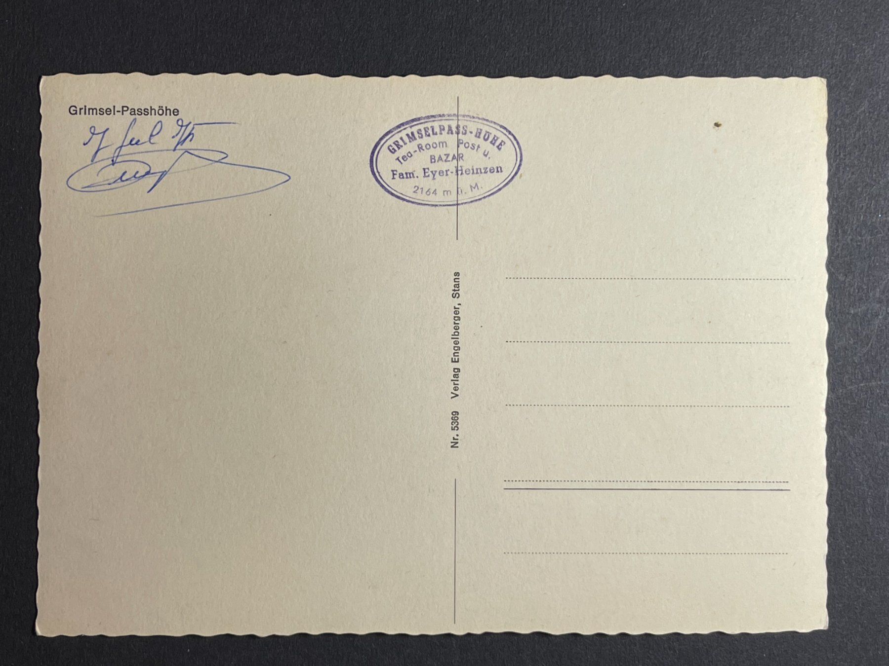 Cartes postales: Grimsel-Passhöhe – D'occasion à Steg VS par _vinci_ 1
