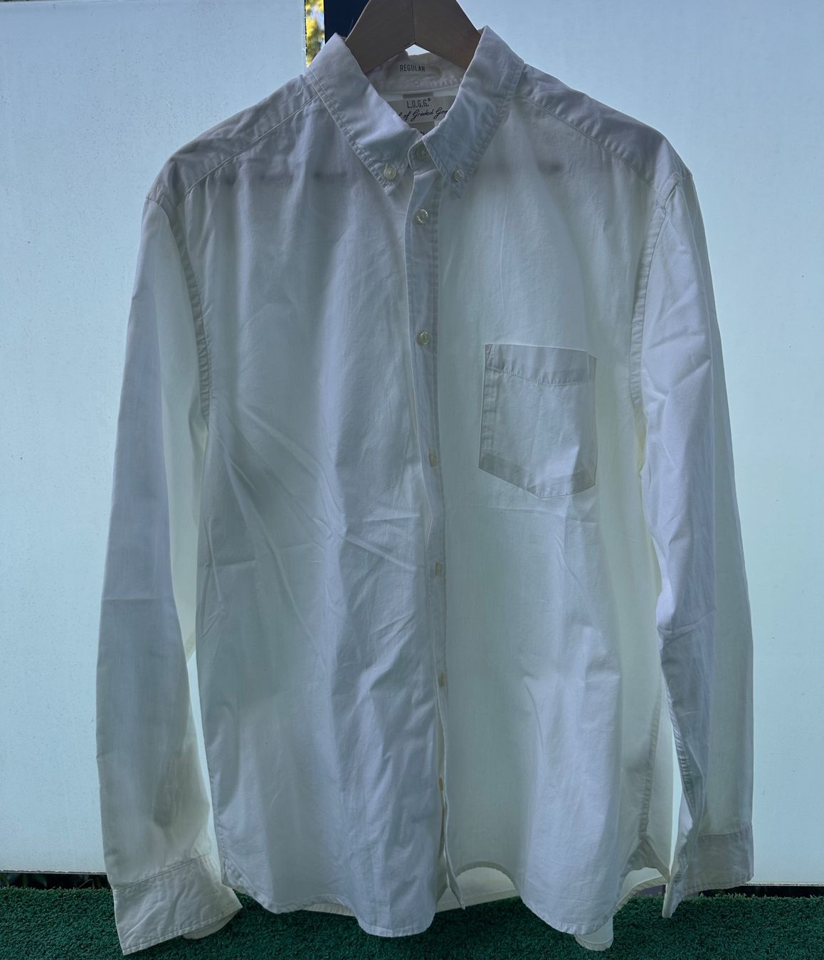 Camicie: Herren Hemd weiss Grösse L - Regular - L.O.G.G. – Usato da Illnau venduto da dstoll76