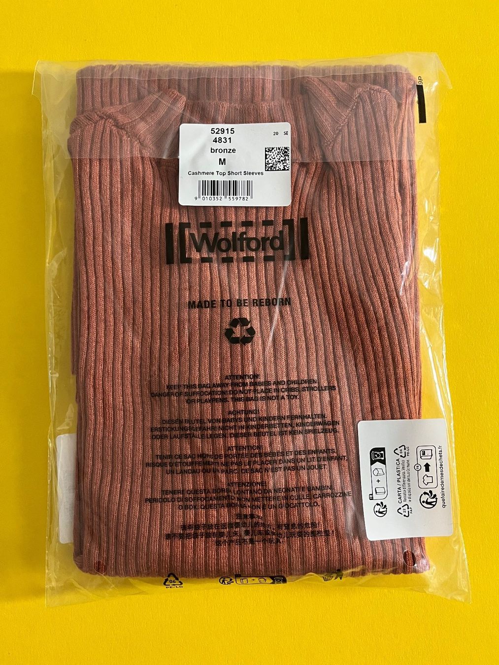 Pulls & Sweat-shirts: WOLFORD Cashmere Kurzarmpullover, Grösse M, Farbe Bronze – Neuf avec emballage d'origine à Rudolfstetten par gst_g7xl 4