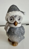 Dekorative Eule mit Muetze, Winterdeko, Top Zustand!