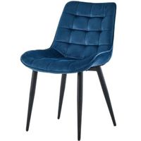 Esszimmer Polster Stuhl ( Blau )