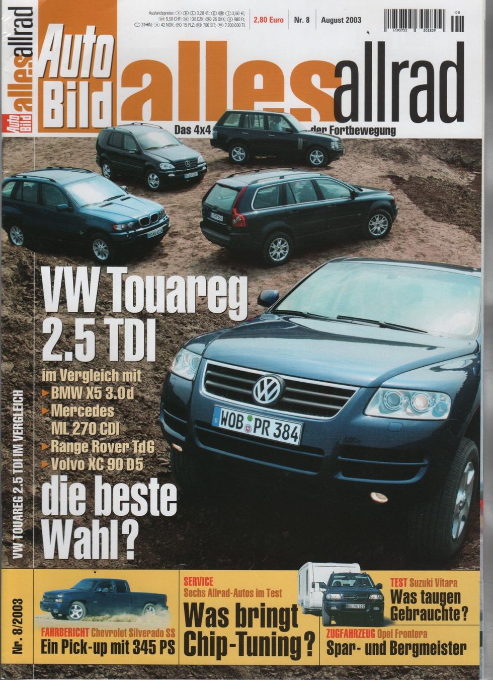 Revues & Magazines: Auto Bild Alles Allrad August 2003 – D'occasion à Corminboeuf par corbay