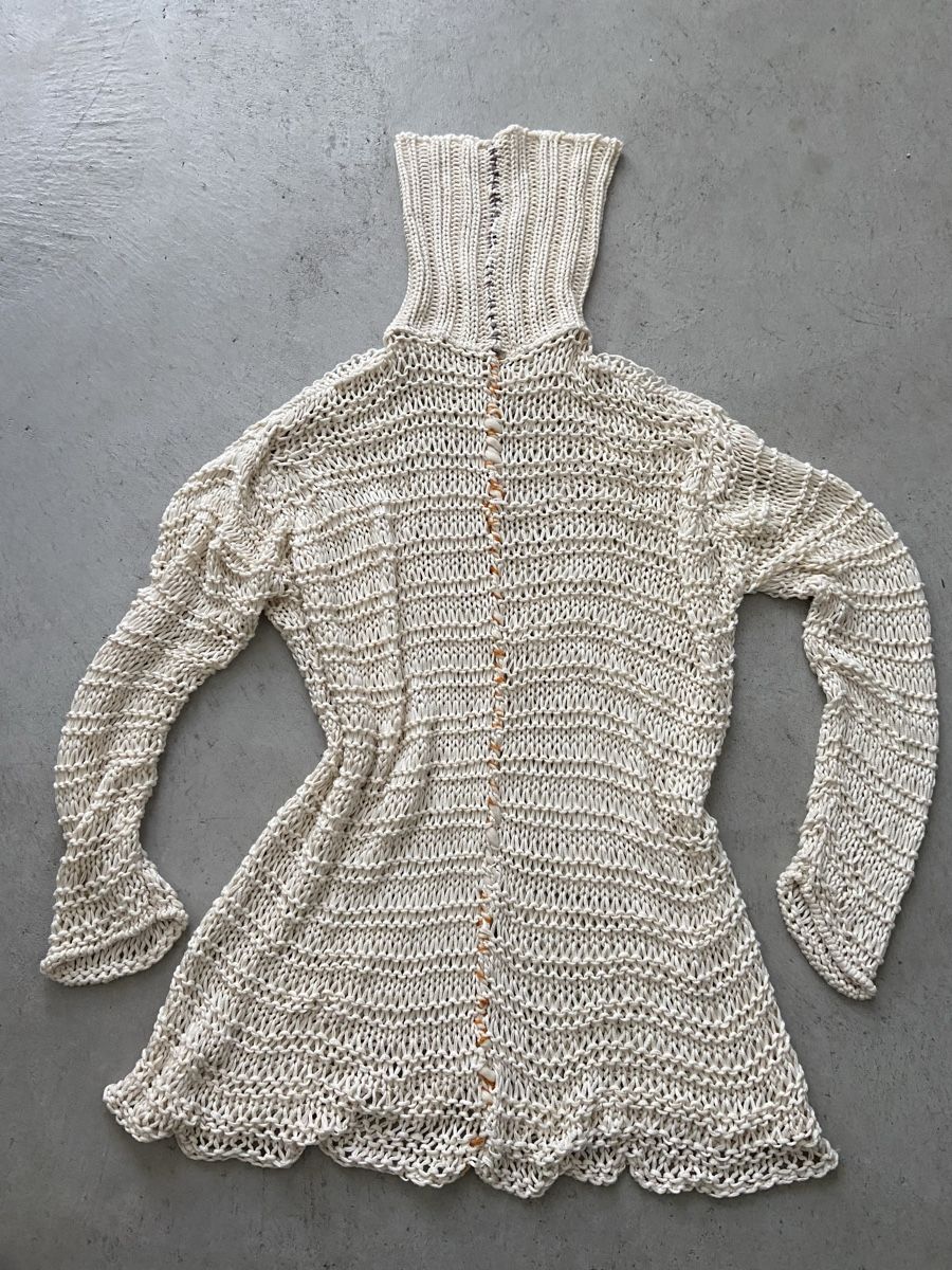 Maglioni & Felpe: Handmade Strickkleid / langer Pullover One Size, Designstück – Usato da Zürich venduto da enjoyxvintage 4