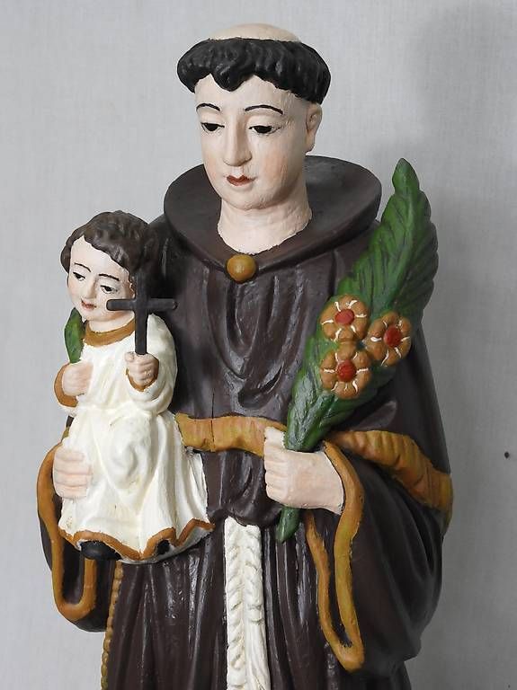 Sculture & Statue: Antike Statue Heiliger Antonius mit Jesuskind – Usato da Horw venduto da luzernicus 1