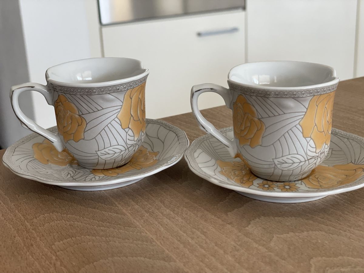 Set di piatti: Set aus 6 Espressotassen & Unterteller – Usato da Herisau venduto da Daisy8613 1