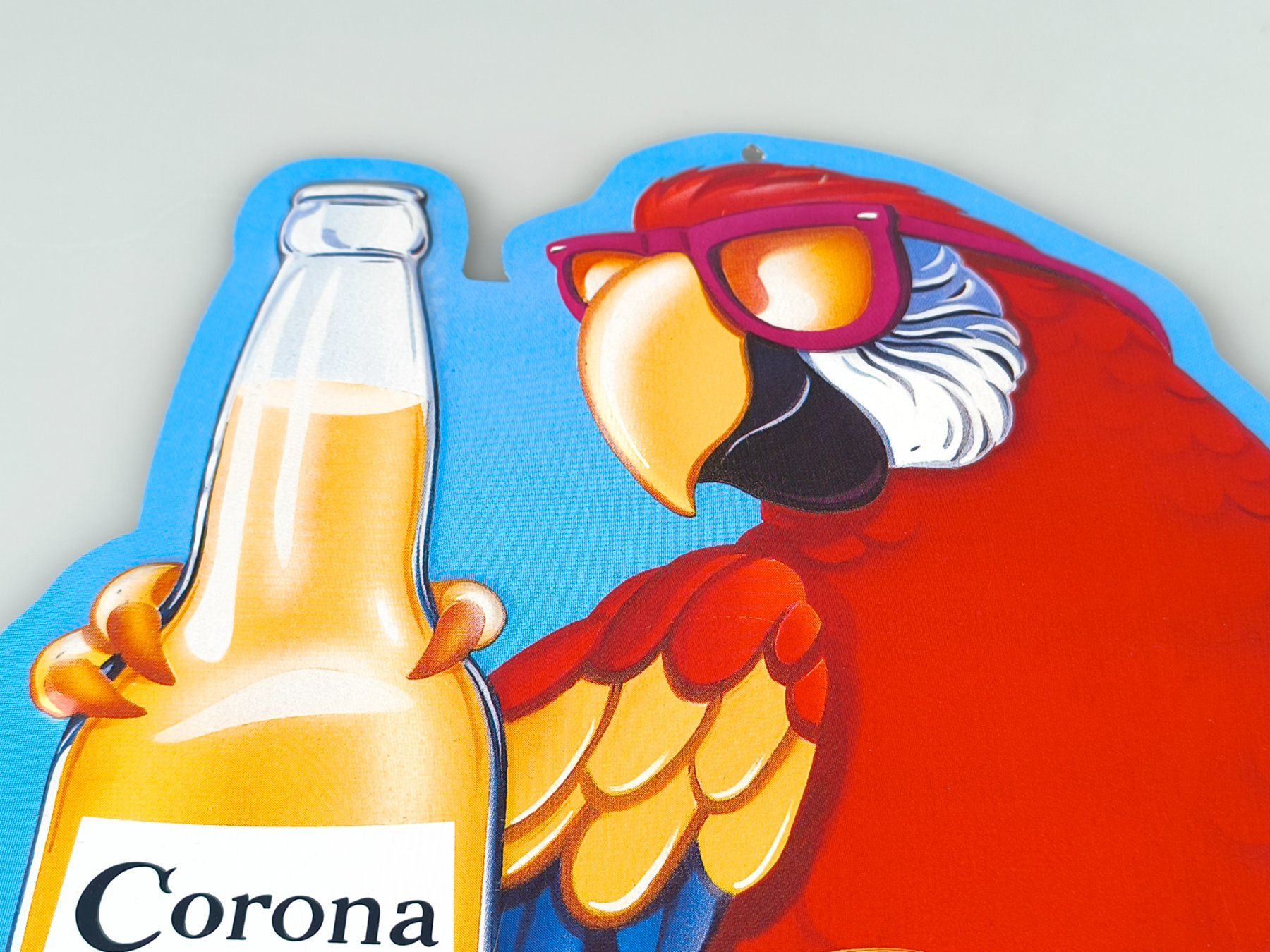 Corona Extra Schilder: CORONA EXTRA Blechschild - Motiv Papagei - Deko – Gebraucht aus Rüti ZH von Restwert_Rueti_ZH 1