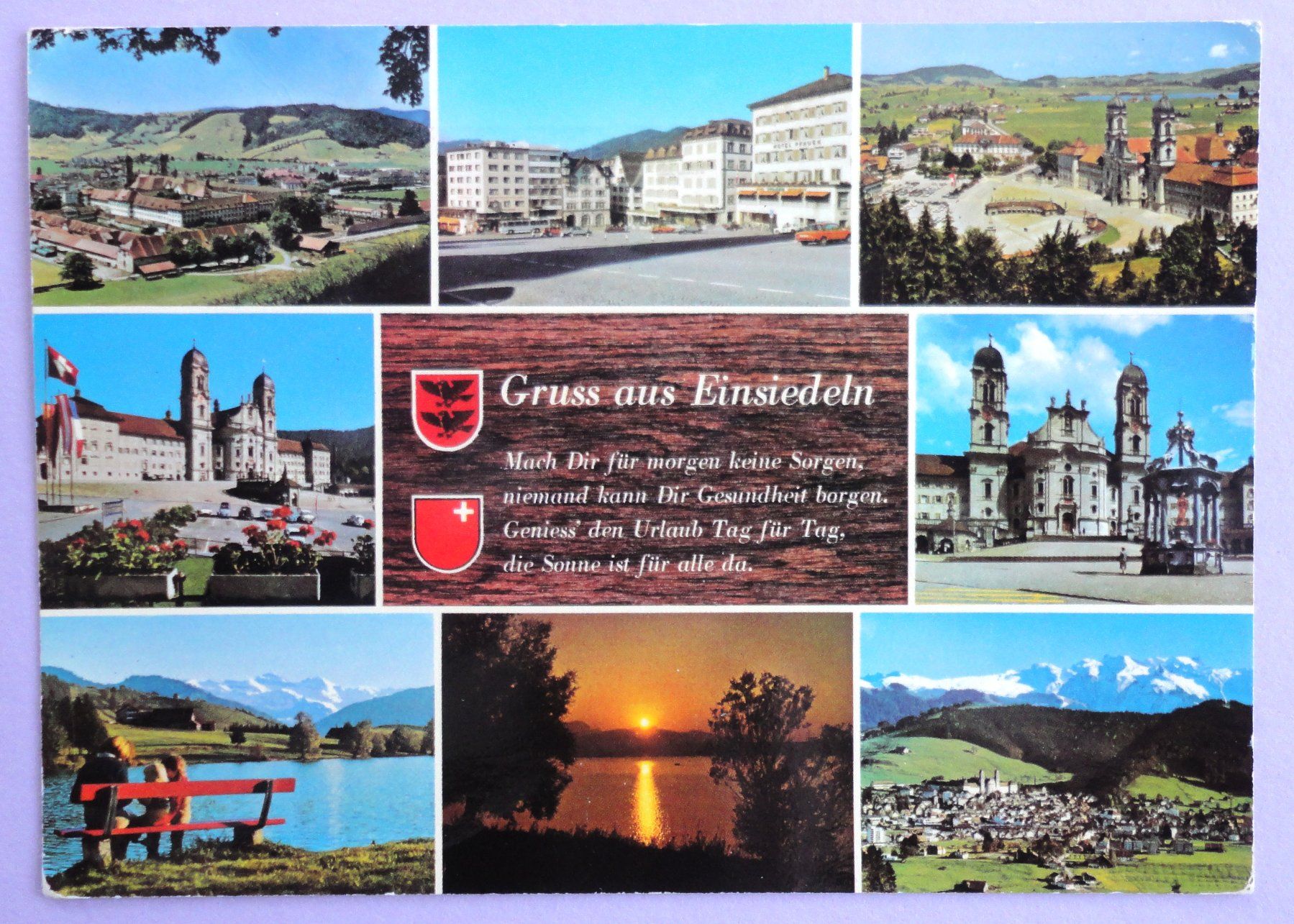 Cartoline postali: Einsiedeln 900 - 1600 m – Difettoso da Fétigny venduto da Billy2miny