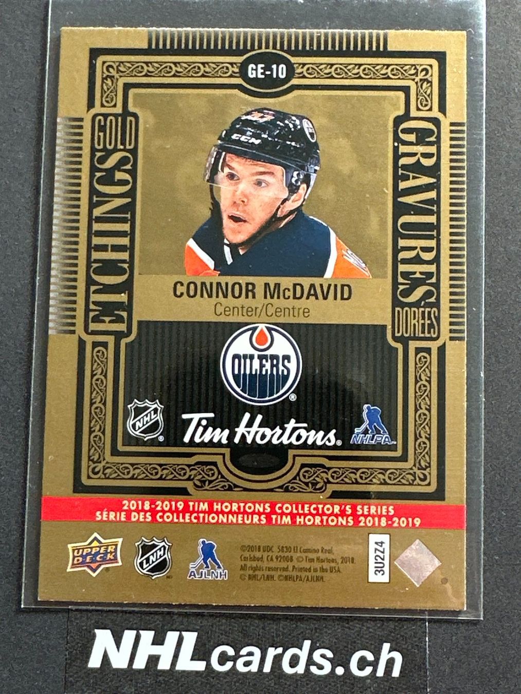 NHL Carte collezionabili: Connor McDavid NHL Gold Insert Card (2019) – Usato da Belp venduto da nhlcards.ch 1