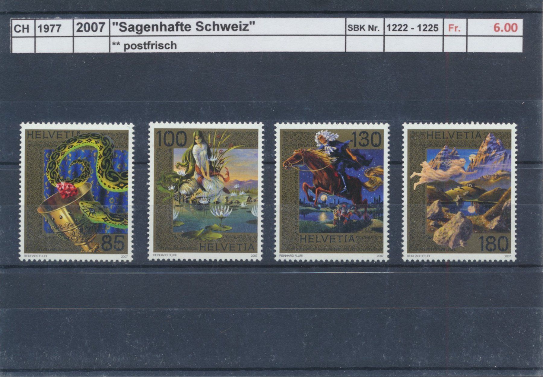 Alle Briefmarken: 2007 "Sagenhafte Schweiz", ** postfrisch – Neu (gemäss Beschreibung) aus Winterthur von Zupogeru