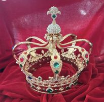 1 Stück 👑 Königliche Krone, Gold, Juwelen .