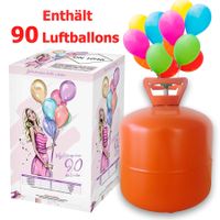 Helium Gas Ballongas für 90 Luftballons (Inklusive) - PROMO