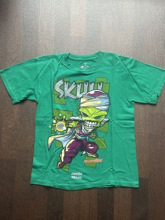 Cooles grünes T-Shirt, Calaverita's Motiv, Grösse 14 (M)