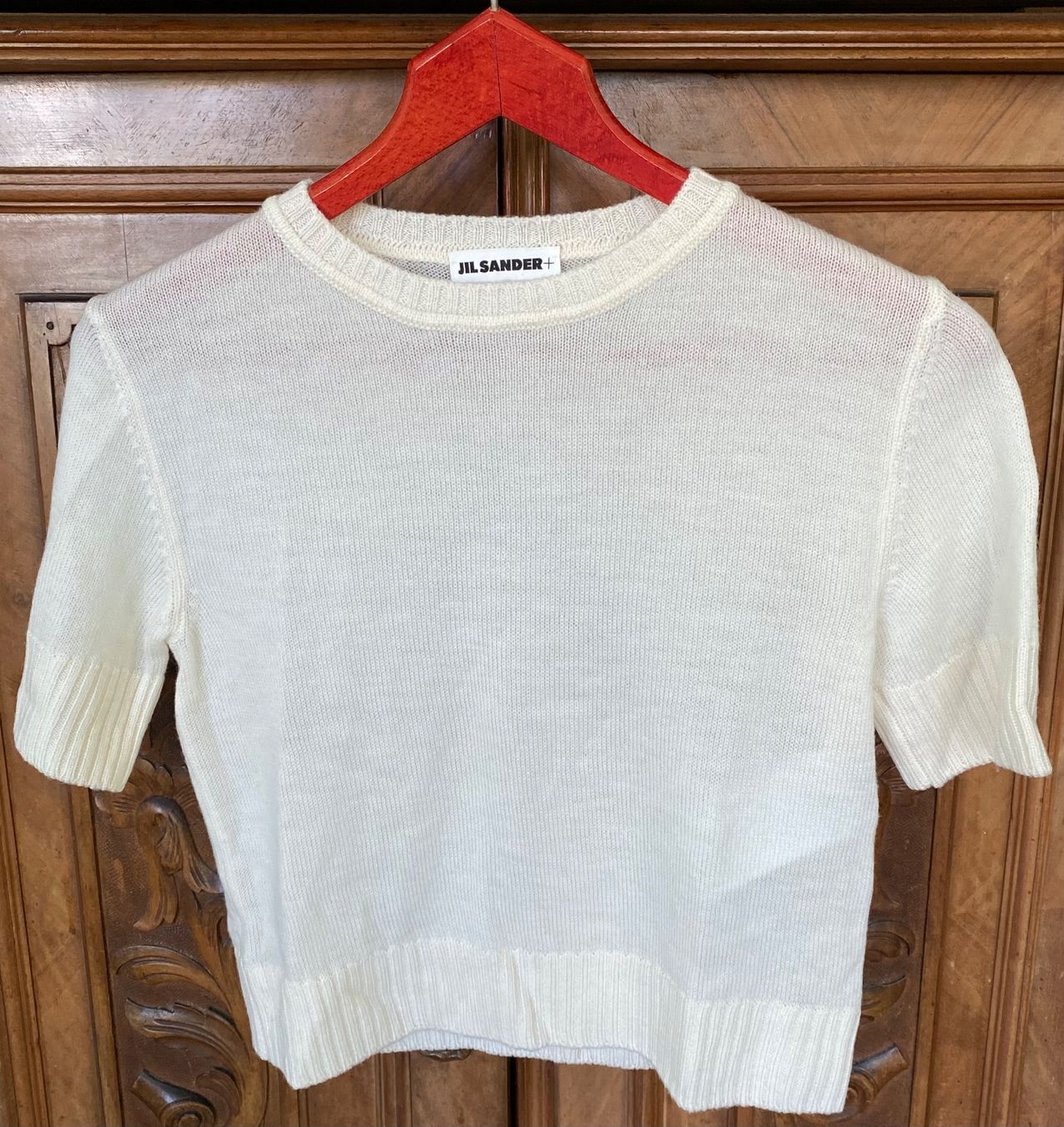 Jil Sander Tops: Stricktop, Jil Sander, Elfenbein, Grösse 36, NEU – Neu und originalverpackt aus Bern von L.I.A.