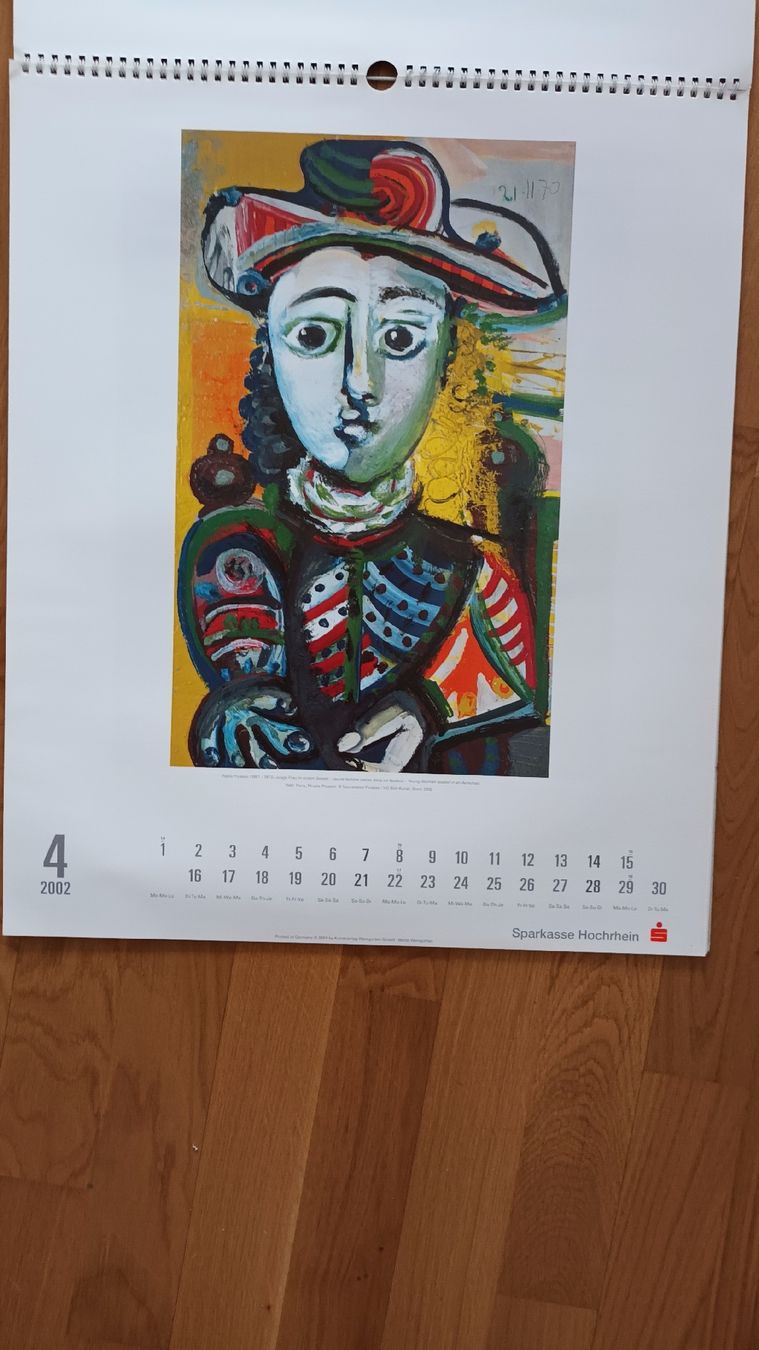 Calendari: Grosser Kalender von Pablo Picasso 2002 – Usato da chur venduto da erika025 2