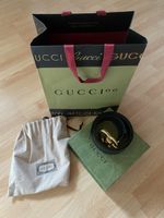 Gucci GG Gürtel schwarz Leder Gold Schnalle 100cm