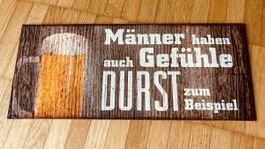 Blechschild/Bier/Männer/Gefühle